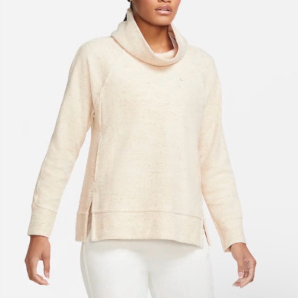 🌼NIKE THERMAL OATMEAL HEATHER MOCK NECK SWEATSHIRT SIZE MEDIUM 🌼